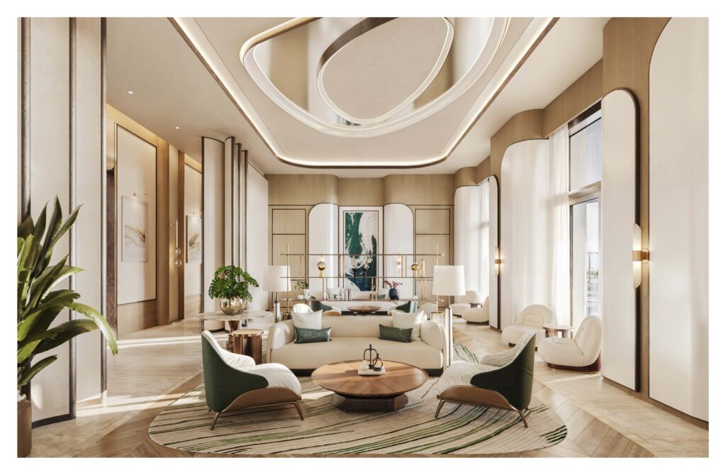 Contemporary branded residence interior in Abu Dhabi